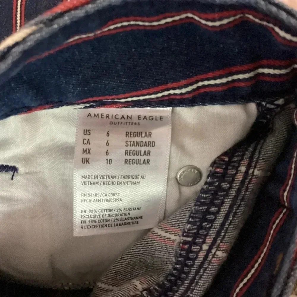 American Eagle Striped Hi-Rise Mini Skirt